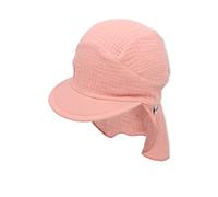 Sterntaler Mädchen Schirmmütze mit Nackenschutz Musselin Sonnenhut, zartrosa, 49