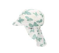 Sterntaler Mädchen Schirmmütze mit Nackenschutz Schmetterling Sonnenhut, Mittelgrün, Größe 49