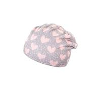 Sterntaler Mädchen Slouch-Beanie mit Herz- und Pünktchenmuster, Kiesel, 55