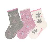 Sterntaler Söckchen 3er-Pack Katze hellgrau – Mädchen – Gr. 6–24 Monate