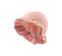 Sterntaler Mädchen Sommer Hut aus Musselin - UV-Schutz 30 Sonnen Hut mit Futter aus Bio-Batist - Fischerhut - Baby und Kinder Mütze, Rosa, Größe 49