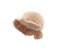 Sterntaler Hut Punkte - Mädchen Sommer Hut aus Musselin - UV-Schutz 50+ Sonnen Hut mit Futter aus Batist (Bio) - Fischerhut - Baby und Kinder Sommer Mütze, beige, Größe 51