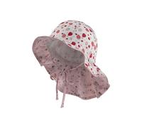 Sterntaler Mädchen Sonnenhut Erdbeeren Mit Nackenschutz Und Bindeband, Ecru, 49 EU