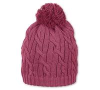 Sterntaler - Mädchen Strickmütze Baumwollmütze Wintermütze mit Baumwollfleece-Futter und Bommel einfarbig, helllila - 4701927, Größe 49