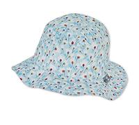 Sterntaler Mädchen-Strohhut mit hübschem Blumenmotiv, Größe: 51, Farbe: Himmel, 1422130.0