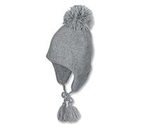 Sterntaler Mädchen Wintermütze Inkamütze unifarben aus Fleece, Größe:51, Farbe:silber meliert (542)
