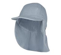 Sterntaler - Kid's Schirmmütze Nacken Musselin - Cap, Gr. 47 cm, grau (Graublau)