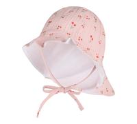 Sterntaler Musselin-Sonnenhut mit Nacken- und UV-Schutz Kirschen 43 rosa