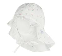 Sterntaler Musselin-Sonnenhut mit Nackenschutz Kirschen 53 weiß