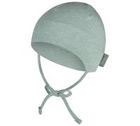 Sterntaler OCS Beanie Melange - Unisex Baby Mütze aus Melange-Singlejersey (Bio) - weiche Kopfbedeckung mit zwei Tragevarianten - lässige Übergangsmütze für Babys & Kinder - steingrün, Gr. 47