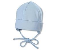 Sterntaler OCS Beanie Uni - Baby Beanie Mütze aus Singlejersey (Bio) - Jungen Kopfbedeckung mit Umschlag und Ohrenklappen - Baby und Kinder Übergangsmütze zum Binden - ab Geburt