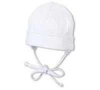 Sterntaler OCS Beanie Uni - Baby Beanie Mütze aus Singlejersey (Bio) - Jungen Kopfbedeckung mit Umschlag und Ohrenklappen - Baby und Kinder Übergangsmütze zum Binden - ab Geburt