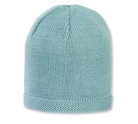 Sterntaler OCS Strickmütze - Klassische Babymütze aus Baumwollgarn (Bio) - Unisex Übergangsmütze ab Geburt - Basic Kopfbedeckung - Beanie Mütze einfarbig - Größe 33, Farbe eisgrün