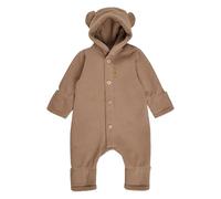Sterntaler Overall aus Baumwoll-Mischgewebe mit Teddyfleece - Unisex Baby und Kinder Strampler - temperaturausgleichend, mit Kokosknöpfen und Stulpen, sandfarben, Größe 86