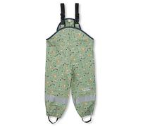 Sterntaler Kleinkind Unisex Regenhose Kinder Träger Regenträgerhose Waldtiere - Hose Wasserdicht mit Druckknopf und verschweißten Nähten - grün, 122
