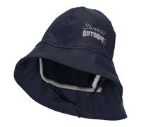 Sterntaler Regenhut uni - Kinder Südwester wasserdicht - Jungen Regenhut mit Jerseyfutter, Ohrenklappen und zum Binden - robuste Regenbekleidung mit reflektierendem Logo - marine, Größe 55