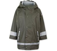 Sterntaler Baby Jungen Regenjacke Kinder Regenjacke ungefüttert - Regenjacke Kinder - Wasserdicht mit Reißverschluss - dunkelgrün, 74