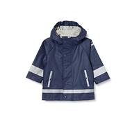 Sterntaler Regenjacke ungefüttert uni - Kinder Regenjacke wasserdicht - Jungen Jacke mit verschweißten Nähten, Kapuze und reflektierenden Details - robuste Regenbekleidung - marine, Größe 128