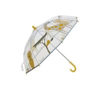 Sterntaler Regenschirm Safari - Kinderschirm mit Motivdruck und Klettverschluss - halbrunder Griff - Durchmesser 70cm - leichte Handhabung - Unisex Outdoor Geschenk Idee - transparent