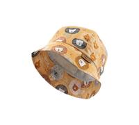 Sterntaler Safarihut Löwenköpfe - Unisex Fischerhut aus Baumwolle mit Futter aus Batist (Bio) - Kinder Sommerhut mit breiter Krempe- Baby und Kinder Kopfbedeckung - Goldbraun, Größe 53