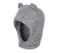 Sterntaler Schalmütze Wolle - kuschelige Unisex Babymütze mit Klettverschluss - Wolle (Merino) mit Kaschmir-Feeling & Wolljersey-Futter - Wintermütze für Baby & Kleinkind - Silber meliert, Größe 39