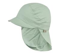 Sterntaler Schirmmütze Nackenschutz Basic - Unisex Baby- und Kinder Mütze mit Nackenschutz - UV-Schutz 50+ Hut aus Popeline (Bio) - leichte Sommer Kopfbedeckung mit Gummiband - eisgrün, Größe 51
