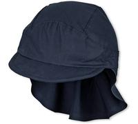 Sterntaler Schirmmütze Nacken Basic - Unisex Baby- und Kinder Mütze mit Nackenschutz - UV-Schutz 50+ Hut aus Popeline (Bio) - leichte Sommer Kopfbedeckung mit Gummiband - Marine, Größe 55
