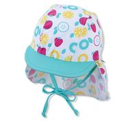 Sterntaler Schirmmütze mit Nackenschutz in Weiß - Größe 45 cm | Baby Muetzen