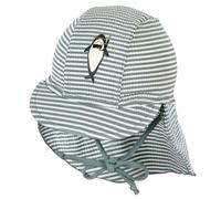 Sterntaler - Bademütze HAI SEERSUCKER mit Nackenschutz in dunkelgrün Gr.47