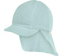 Sterntaler - Kid's Schirmmütze Nacken Musselin - Cap, Gr. 53 cm, grau (Helltürkis)