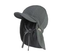 Sterntaler Schirmmütze mit Nackenschutz Musselin, mattgrün, Gr. 43