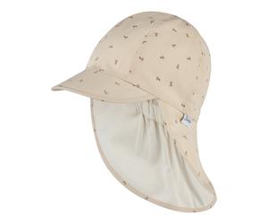 Sterntaler Schirmmütze mit Nackenschutz Ringel Anker 47 beige/natur