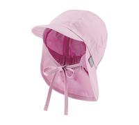 Sterntaler Schirmmütze Nacken Basic - Mädchen Baby- und Kinder Mütze mit Nackenschutz - UV-Schutz 50+ Hut aus Popeline (Bio) - leichte Sommer Kopfbedeckung mit Gummiband