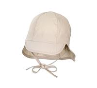 Sterntaler Schirmmütze Nacken Basic - Unisex Baby- und Kinder Mütze mit Nackenschutz, Ohrenklappen und Bindeband - UV-Schutz 50+ Hut aus Popeline (Bio) - Sommer Kopfbedeckung - beige, Größe 45
