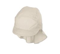 Sterntaler Schirmmütze Nacken Basic - Unisex Baby- und Kinder Mütze mit Nackenschutz, Ohrenklappen und Bindeband - UV-Schutz 50+ Hut aus Popeline (Bio) - Sommer Kopfbedeckung - beige, Größe 39