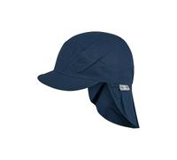 Sterntaler Schirmmütze Nacken Basic - Unisex Baby- und Kinder Mütze mit Nackenschutz - UV-Schutz 50+ Hut aus Popeline (Bio) - leichte Sommer Kopfbedeckung mit Gummiband - marine, Größe 57