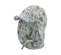 Sterntaler Schirmmütze mit Nackenschutz Blätter helltürkis - Junge,Mädchen - Gr. 39 cm