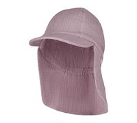 Sterntaler Schirmmütze Nacken Musselin - Mädchen Mütze aus Baumwoll Musselin (Bio) - UV-Schutz 50+ Sonnenhut mit Nackenschutz - Baby- und Kinder Sommer Kopfbedeckung - pastellviolett, Größe 53