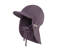 Sterntaler Schirmmütze Nacken Musselin - Unisex Mütze aus Baumwoll Musselin (Bio) - UV-Schutz 50+ Sonnenhut mit Nackenschutz - Baby- und Kinder Sommer Kopfbedeckung zum Binden