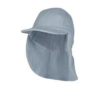 Sterntaler - Kid's Schirmmütze Nacken Musselin - Cap, Gr. 55 cm, grau (Graublau)