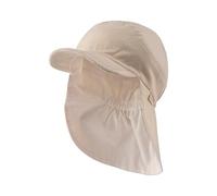 Sterntaler Schirmmütze Nacken Pünktchen - Mädchen Sommer Mütze aus Baumwoll Mischgewebe - UV-Schutz 30 Sonnenhut - Baby- und Kinder Kopfbedeckung mit Futter aus Batist (Bio) - beige, Größe 49