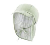 Sterntaler Schirmmütze Nacken Saurier - Jungen Mütze aus Baumwolle - UV-Schutz 30 Sommermütze mit Nackenschutz und Bindeband - Sonnenhut - Baby und Kinder Kopfbedeckung - eisgrün, Größe 41