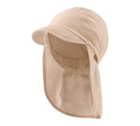 Sterntaler Schirmmütze Nacken Struktur - Unisex Mütze mit Nackenschutz - UV-Schutz 30 Sonnenhut - Sommermütze aus Baumwolle - Basic Baby und Kinder Kopfbedeckung - beige, Größe 53