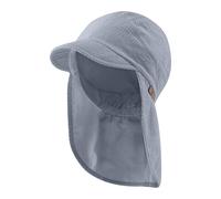 Sterntaler Schirmmütze Nacken Struktur - Unisex Mütze mit Nackenschutz - UV-Schutz 50+ Sonnenhut - Sommermütze aus Baumwolle - Basic Baby und Kinder Kopfbedeckung - graublau, Größe 49