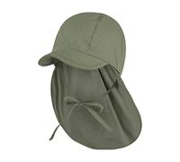 Sterntaler Schirmmütze Nacken - Unisex Baby- und Kinder Mütze mit Nackenschutz und einsteckbaren Ohrenklappen - UV-Schutz 50+ Sommermütze zum Binden - Popeline (Bio) Kopfbedeckung