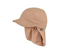 Sterntaler Schirmmütze Nackenschutz Basic - Leichte Kindermütze aus Bio-UV-Popeline mit Nackenschutz, UV-Schutz 50+, Taupe, Größe 51