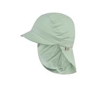 Sterntaler Schirmmütze Nackenschutz Basic - Leichte Kindermütze aus Bio-UV-Popeline mit Nackenschutz, UV-Schutz 50+, Eisgrün, Größe 53