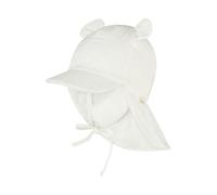 Sterntaler - Kid's Schirmmütze Nackenschutz Ohren - Cap, Gr. 51 cm, weiß (Ecru)