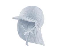 Sterntaler - Kid's Schirmmütze Nacken Musselin Bindeband - Cap, Gr. 53 cm, grau (Hellblau)
