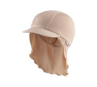 Sterntaler Schirmmütze Rippe - Unisex Baby Sommermütze mit Schirm und Nackenschutz - UV-Schutz 50+ Mütze aus Bademodenstoff - Leicht & schnelltrocknend - Unisex Bademode - Farbe beige, Größe 51